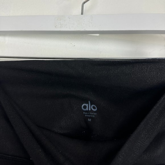 ALO YOGA High Waist AIrbrush Legging in Black Glossy Size Medium - Picture 4 of 7